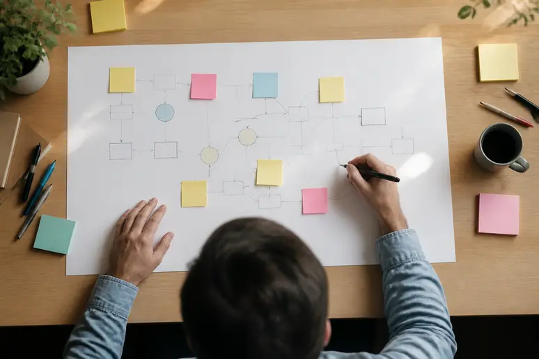 Schéma de connexion et d'automatisation des tâches pour des outils no code