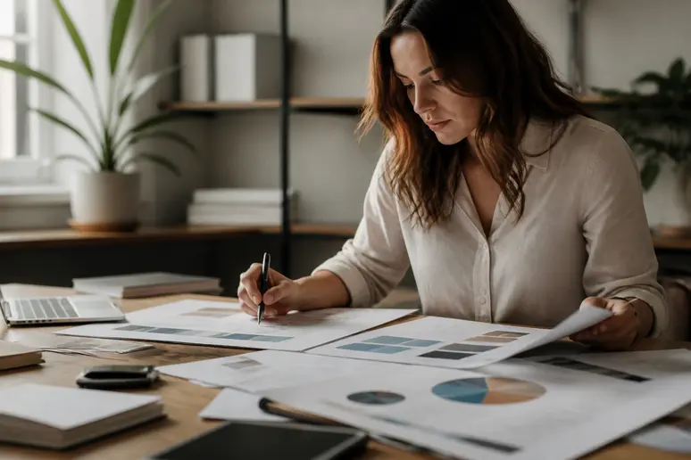 Professionnel analysant les retombées d'influenceurs pour situer l'e-réputation face aux concurrents